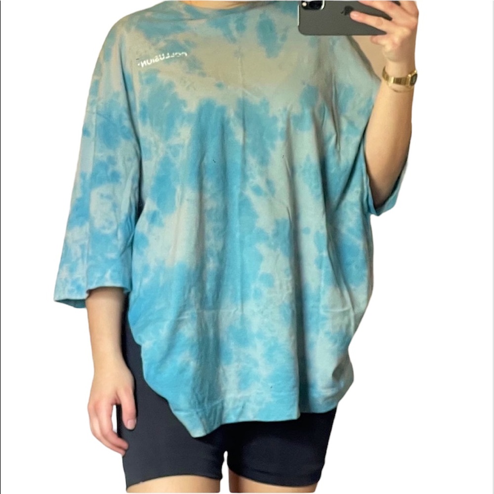 COLLUSION BLUE OVERSIZED TIE-DYE TSHIRT